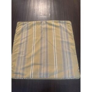Pottery Barn Striped White & Tan Striped Pillow Cover 20"x 20"